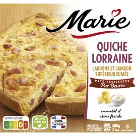 MARIE Quiche Lorraine lardon/jambon fumés/emmental 400g