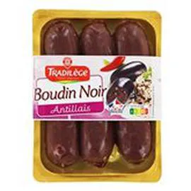 MARQUE REPÈRE, TRADILÈGE Boudins noirs Antillais x3 375g