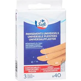CARREFOUR SOFT Pansements universels x40