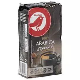 AUCHAN Café moulu espresso intensité 8 100% arabica 250g