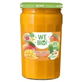 VALADE, WE BIO! Compote pomme mangue bio sans sucres ajoutés 630g