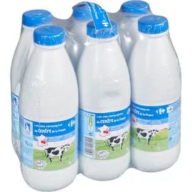 CARREFOUR Lait Demi-Ecreme Stérilisé UHT Calcium du Centre de la France 6x1l