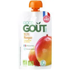 GOOD GOÛT Purée de fruits à boire bébé dès 4 mois mangue sans sucres ajoutés Bio 120g