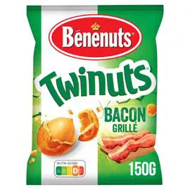 BÉNÉNUTS, TWINUTS Cacahuètes enrobées saveur bacon 150g