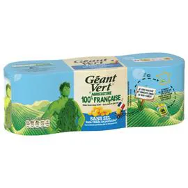 GÉANT VERT Maïs doux s/sel 3x140g