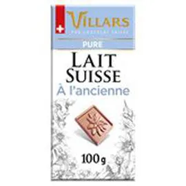 VILLARS Tablette chocolat Lait 100g