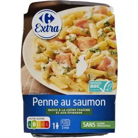 CARREFOUR EXTRA Plat cuisiné penne au saumon 280g