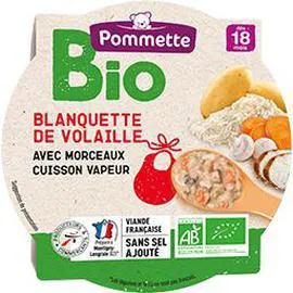 POMMETTE BIO Blanquette de volaille BIO, dès 18 mois 260g