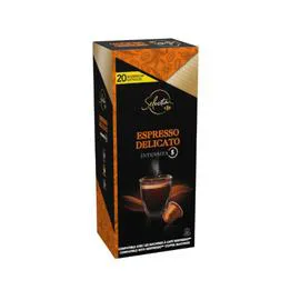 CARREFOUR SELECTION Café capsules Espresso Compatibles Nespresso Delicato x20