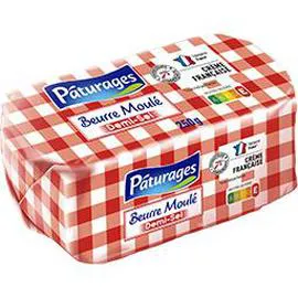 PÂTURAGES Beurre moulé demi-sel 250g