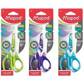 MAPED Paire de ciseaux Zenoa Asymétrique - Bleu - 15cm l'unité