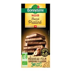 BONNETERRE Chocolat Noir Fourré Praliné Bio 100g