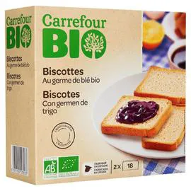 CARREFOUR BIO Biscottes au germe de blé bio 300g