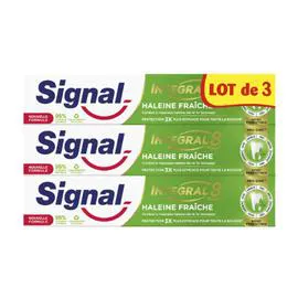SIGNAL Dentifrice Intégral 8 Haleine Fraîche Prébiotique 3x75ml