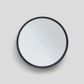 MONOPRIX Maison Miroir Rond, Avec Ventouse, Noir l'unité
