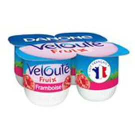 DANONE, VELOUTÉ FRUIX Yaourt aux fruits brassé framboise 4x125g