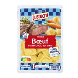 LUSTUCRU Pâtes Fraîches Ravioli boeuf 300g