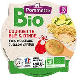 POMMETTE BIO Courgette blé & dinde BIO, dès 18 mois 260g