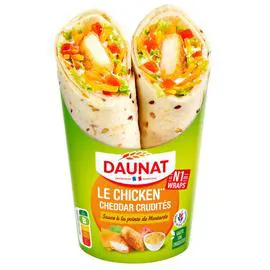 DAUNAT Wrap Le Chicken Cheddar Crudités 190g