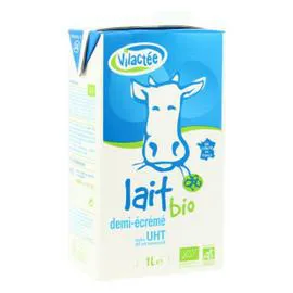 VILACTÉE Lait Demi-Écrémé 1,5%  Bio 1l