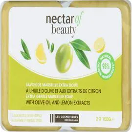 NECTAR OF BEAUTY Savon de Marseille olive & citron 2x100g