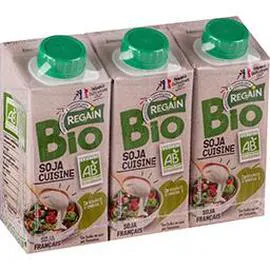 REGAIN BIO Spécialité soja cuisine BIO 3x20cl