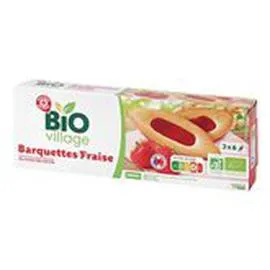 MARQUE REPÈRE, BIO VILLAGE Barquettes Fraise bio 120g