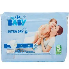 CARREFOUR BABY Couches bébé ultra dry junior taille 5 : 12-20 kg x39