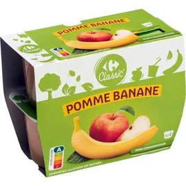 CARREFOUR CLASSIC' Compote pomme banane 4x100g