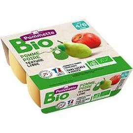 POMMETTE BIO Purée de pomme poire BIO, dès 4 mois 4x100g