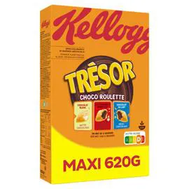 KELLOGG'S Cereales trésor choco-roulette 620g
