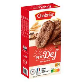 CHABRIOR Biscuits Petit Déj tout chocolat 400g