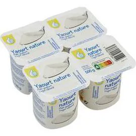 AUCHAN, POUCE Yaourt nature 4x125g