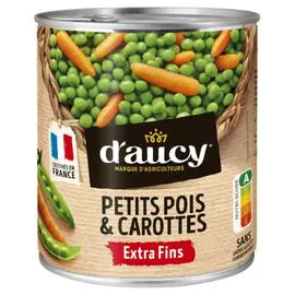 D'AUCY Petits pois carottes extra fins 530g