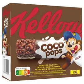 KELLOGG'S Barres céréales Coco Pops 6x20g