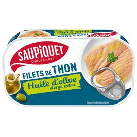 SAUPIQUET Thon filets l'huile d'olive 115g