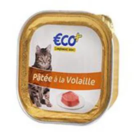 ECO+ Barquette pour chats Riche en volaille 100g