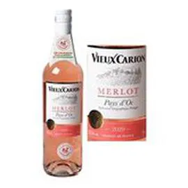MARQUE REPÈRE, VIEUX CARION Vin rosé Pays d'Oc Merlot IGP 75cl