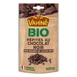 VAHINÉ Pépites au chocolat noir bio 100g