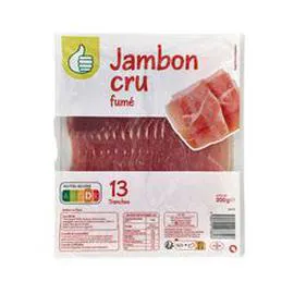 AUCHAN, POUCE Jambon cru fumé 200g