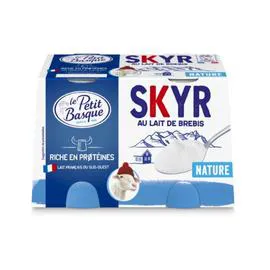 LE PETIT BASQUE Yaourt skyr au lait de brebis nature 2x120g