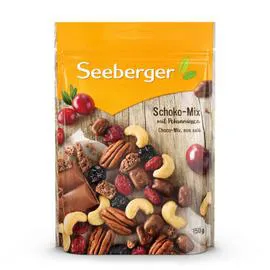 SEEBERGER Fruits secs choco-mix non salé 150g