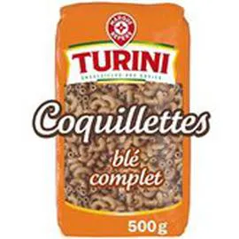 MARQUE REPÈRE, TURINI Pâtes coquillettes Blé complet 500g