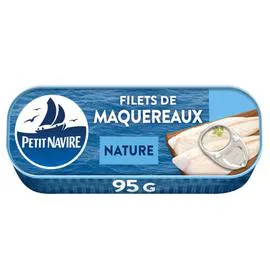 PETIT NAVIRE Filets de maquereaux Nature 95g