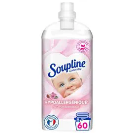 SOUPLINE Adoucissant 3D Hypoallergénique Au Lait D'Amance Douce Concentré 1,35l
