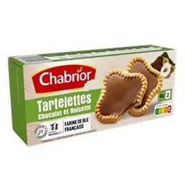 CHABRIOR Tartelettes chocolat et noisette 127g