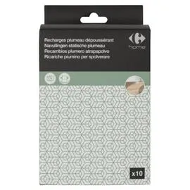 CARREFOUR HOME Recharge pour plumeau dépoussiérant x10