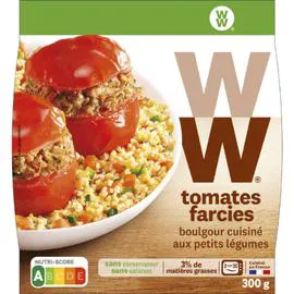 WW, WEIGHT WATCHERS Plat cuisiné tomates farcies boulgour 300g