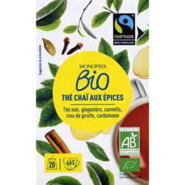 MONOPRIX BIO Thé Noir Chai Bio 32g