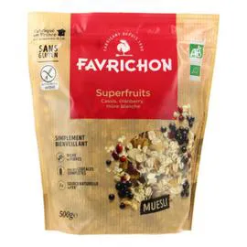 FAVRICHON Muesli Superfruits Sans Gluten Bio 500g